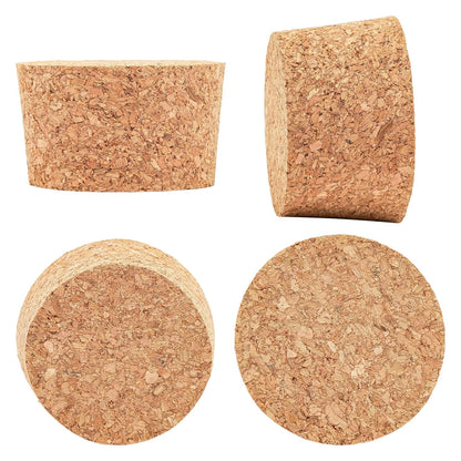 Juvale Cork Stoppers - 4-Pack, 2.44 x 2.20 x 1.50 In, Brown - Wine Corks, Jar Seals & Bottle Stoppers for Crafts