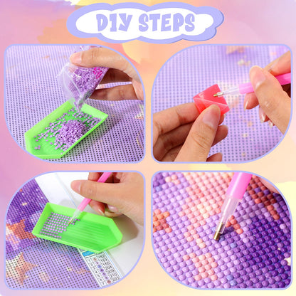 HMDIIMGE 5D Diamond Art Painting Kits for Adults Western Cowboy Riding Horse Round Full Drill Gems Cross Stitch Art Kit DIY Canvas Painting by Diamond Mosaic Craft for Home Decoration 30x40cm
