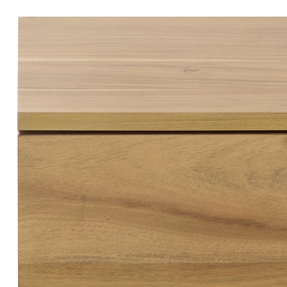 SAFAVIEH Home Collection - Brylin 3-Drawer Nightstand Table, Natural with Black Handles & Base, Fully Assembled (NST6404B)