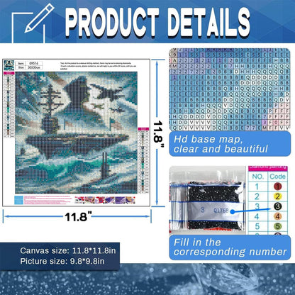 ajepon 3 Pack Independence Day Diamond Art Kits for Adults - Independence 5D Diamond Painting, Gem Art for Adults, Gem Painting Kits for Wall Home Decor Arts Craft 12x12inch