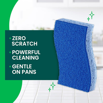 Scotch-Brite Zero Scratch Scrub Sponge - 6 Multi-Surface Kitchen Sponges for Scratch-Free Cleaning