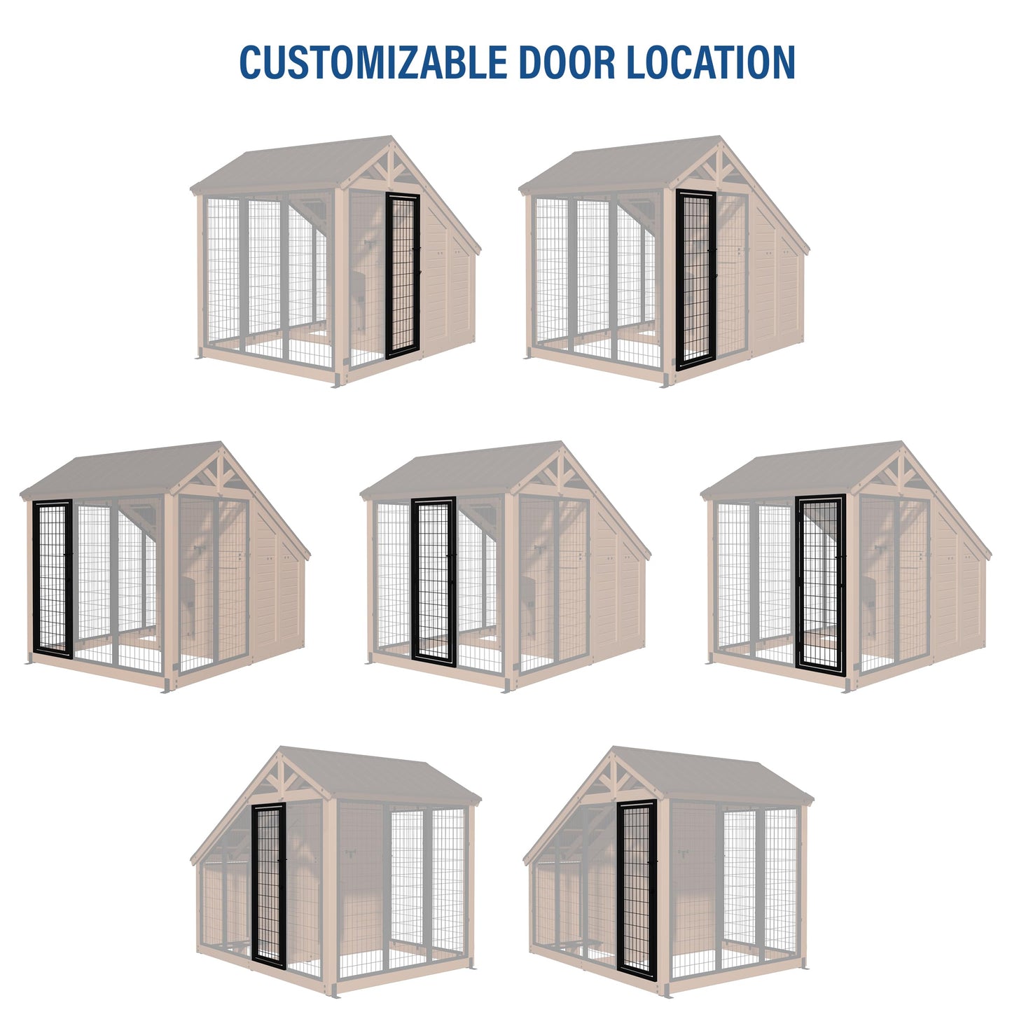 Backyard Discovery 7' x 5' Waggin' Retreat Cedar Wood Large Dog Kennel with Galvanized Steel Roof, Feeding Door, Doghouse Back Door, Water and Food Tray, Secure Lock Gate for Safe Outdoor Pet Shelter