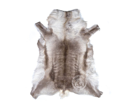 Sunshine Cowhides 100% Genuine Nordic Reindeer Hide Rug - Greyish Animal Skin Rugs for Bedroom, Living Room, Office, & Bathroom, Premium Décor for Aesthetic Living - XL (3-4 x 4-5.5 ft)