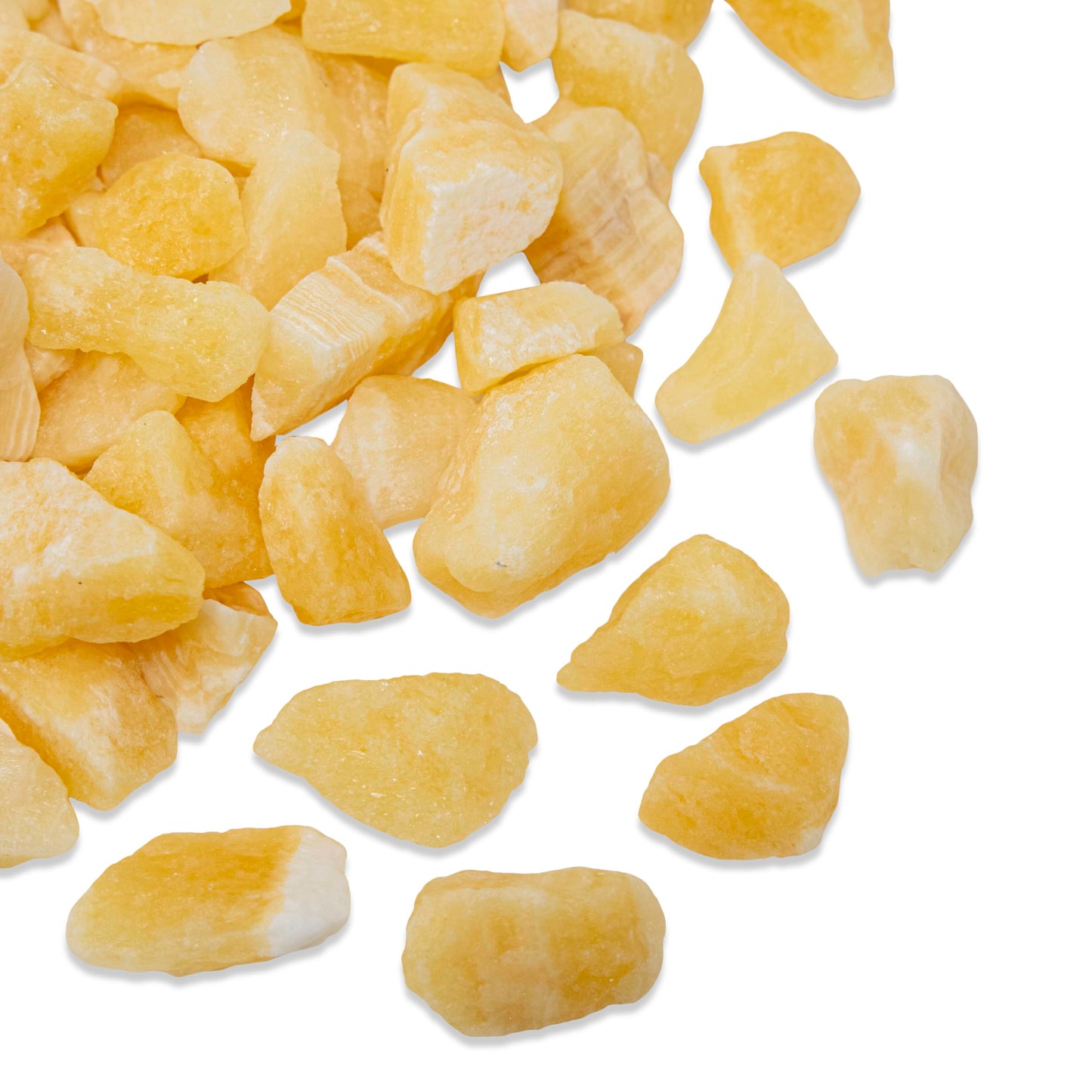 1/2 lb Orange Calcite Rough Stones - Natural Raw Crystals for Tumbling Cabbing Polishing Wire Wrapping Lapidary & Jewelry Making - Fountain Decoration Rocks - Reiki Yoga & Wicca Healing - Bulk Rocks