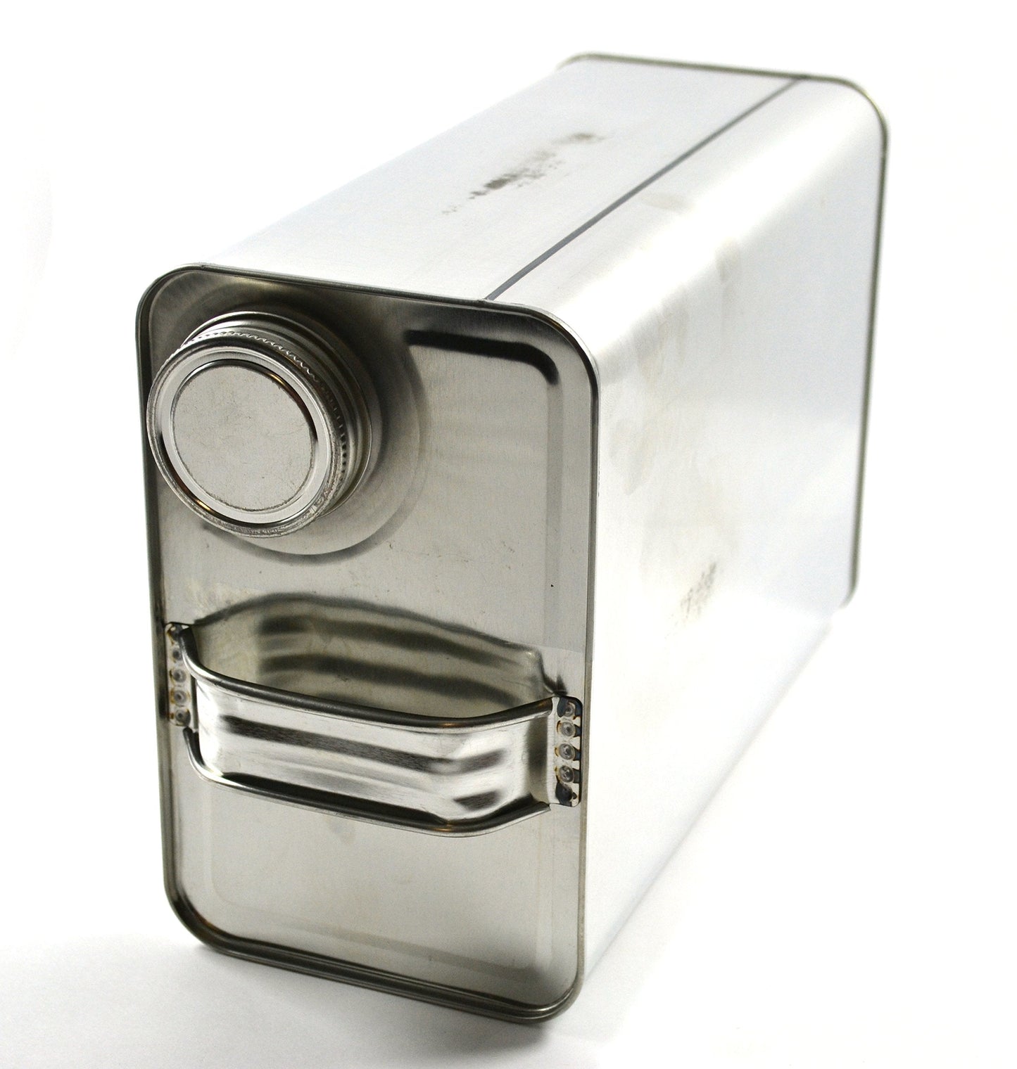 EISCO 1 Gallon F-Style Reusable Metal Can with 1-3/4" Delta Opening and Screw On Cap - Secure Storage and Easy Pouring