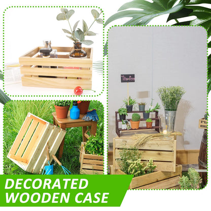 Sibosen 12PCS Decorative Wood Crates Nesting Storage Container, Samll Bikini Box, 5" Farmhouse Decorative DIY Wooden Storage Boxes, Rustic Wooden Crates for Storage Display