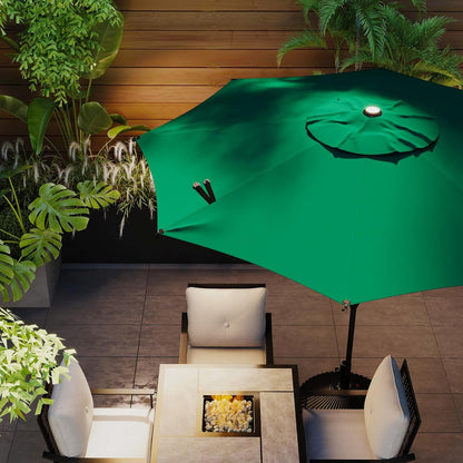 Abba Patio 9FT Lyon Outdoor Patio Umbrella - UV Protection, Waterproof, Push Button Tilt - Dark Green