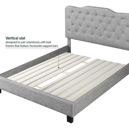 Zinus Compack Vertical Wood Slats, Fabric Covered Bunkie Board, Box Spring Replacement, No Assembly Required, Natural, Twin