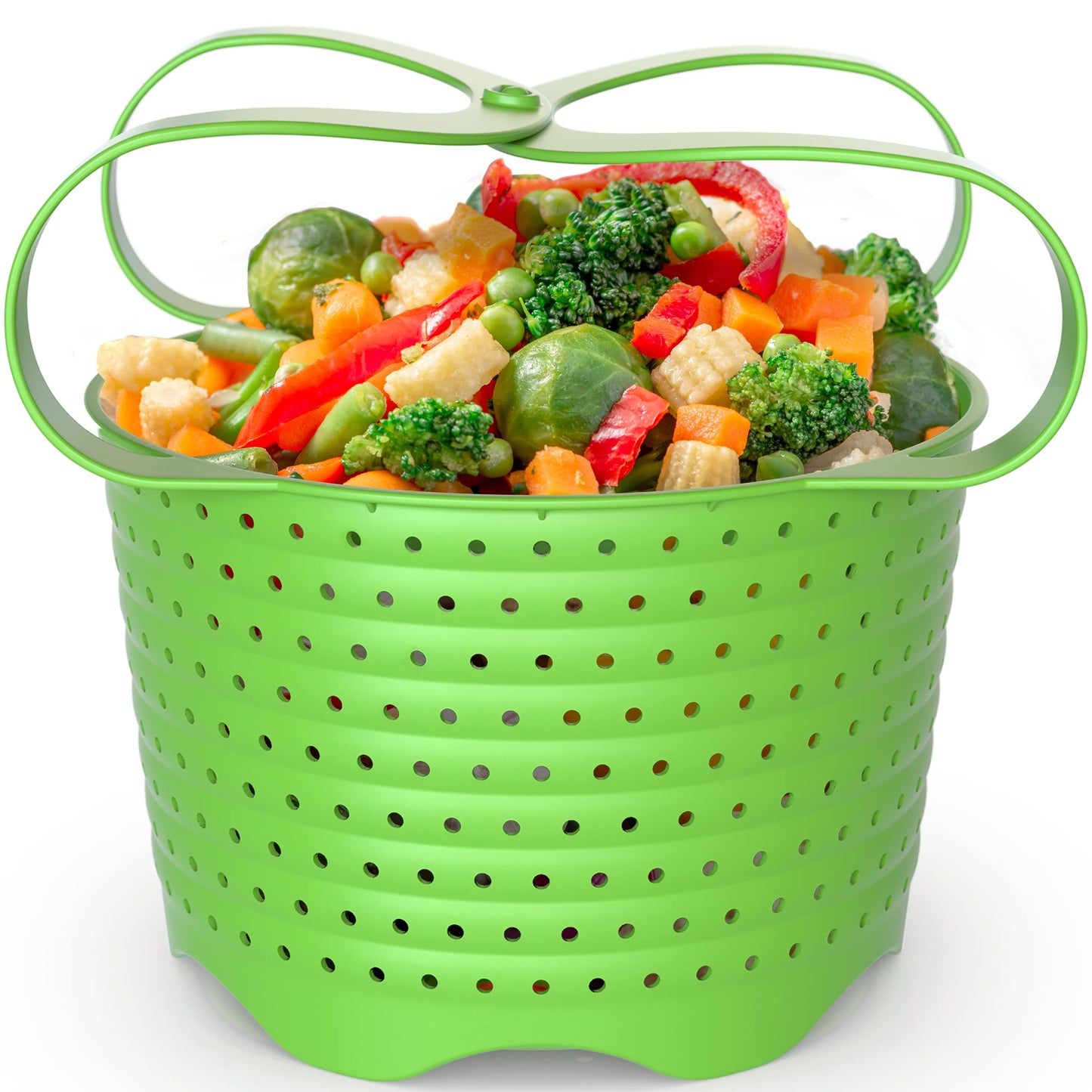Avokado Silicone Steamer Basket for 6qt Instant Pot [3qt, 8qt avail], Other Pressure Cookers - 100% Food Safe, BPA-Free, Dishwasher Safe Collapsible Vegetable Steamer Basket & Strainer