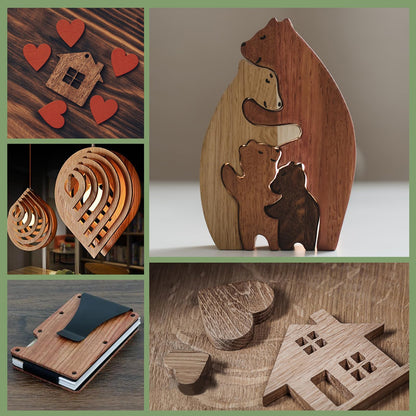 8 Pack Walnut Plywood Sheets 12x12x1/8 Inch,3mm Plywood for Laser Cutting & Engraving,Unfinished Wood for Crafts,Wood Burning,Architectural Models