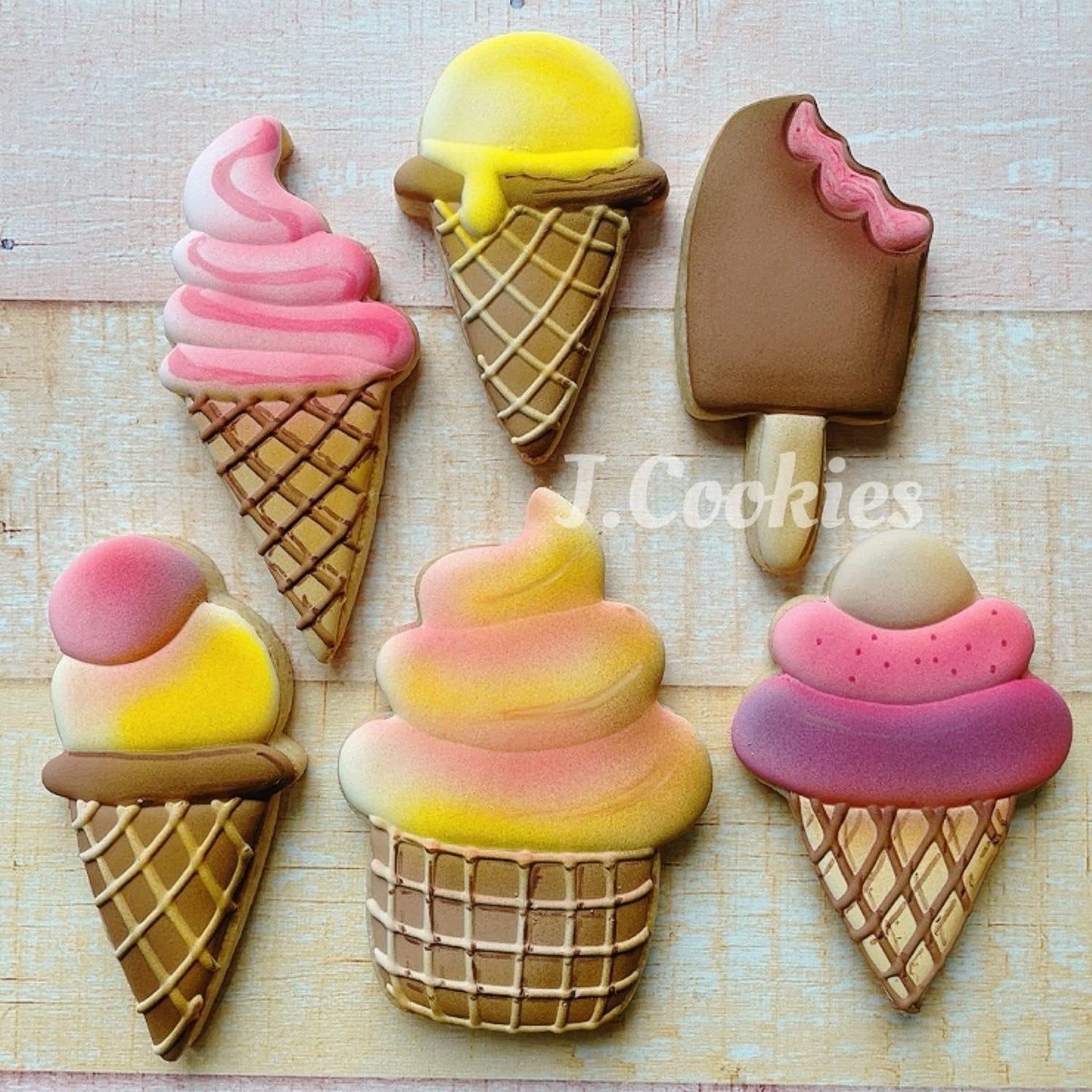 LILIAO Ice Cream Cookie Cutter for Summer, 1.9 x 4.5 inches, Stainless Steel