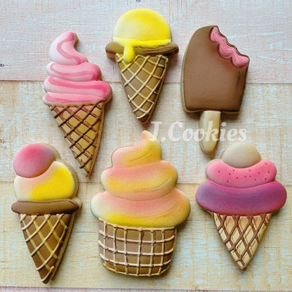 LILIAO Ice Cream Cookie Cutter for Summer, 1.9 x 4.5 inches, Stainless Steel