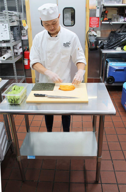 AmGood Stainless Steel Work Table with Undershelf | Food Prep NSF | Utility Work Station | (72" Length X 14" Width)