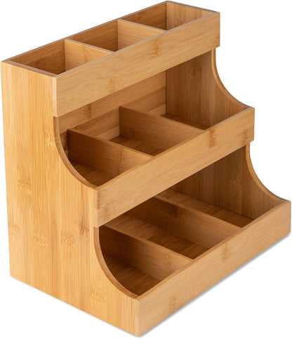 180 Theodore Tea Bag Organizer Wooden Tea Organizer and Storage for Home, Kitchen, Office Tea Bag Holder - Vertical