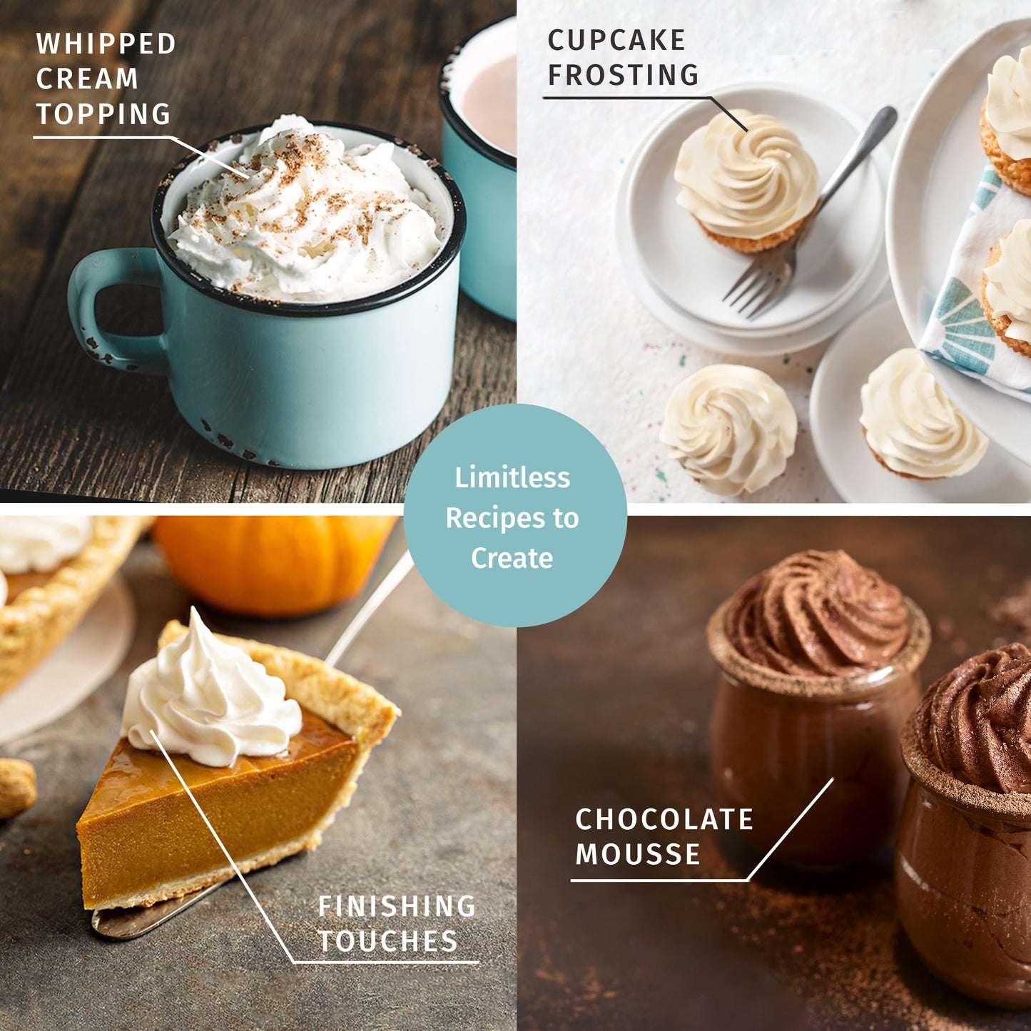 Otis Classic 304 Stainless Steel Whipped Cream Dispenser, 500ml w/ 3 Decorating Nozzles - Commercial Grade Quality Made of Food Grade Stainless Steel - Easy to Use and Clean Ideal for Desserts for Home Chef