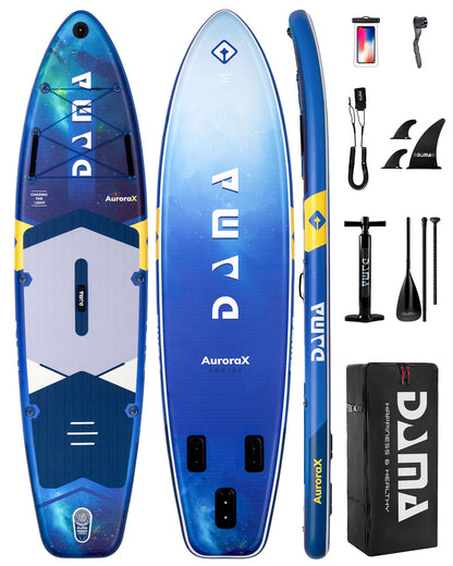 DAMA Stand Up Paddle Board for Family Use on Lakes, Rivers and Coastal Waters, Extra Wide All-Around Design, 11'6" x 34" x 6", 450 lbs Capacity, Stable for Beginners, 2+1 People and Pets
