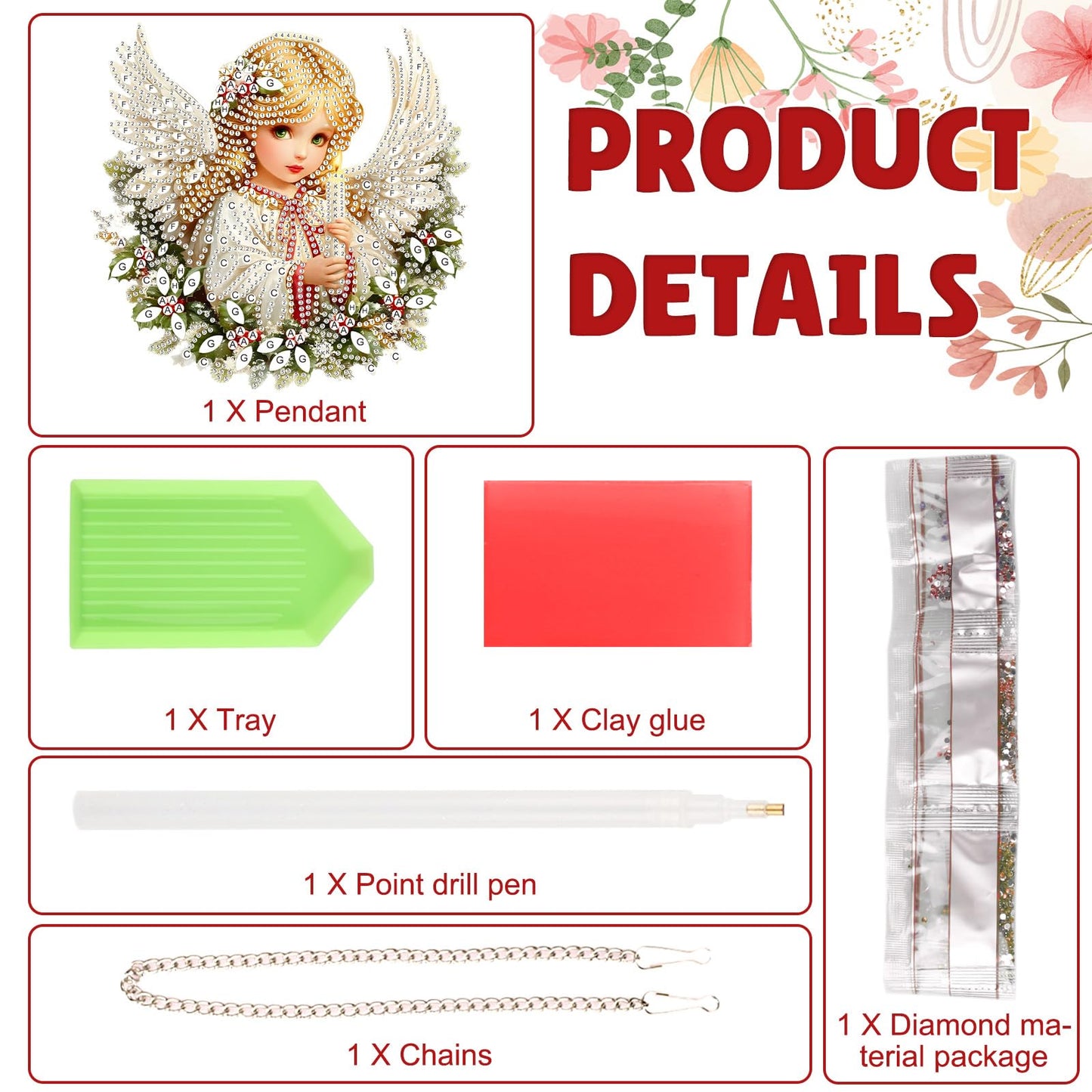 DOMROM Hanging Diamonds Art Kits for Adults, Girl DIY Special Shaped Diamond Painting, Gem Art Suncatcher Ornament for Home Window Wall Decor