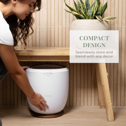 Zadro Large Hot Towel Warmer Bucket Timer Electric Towel Warmer for Bathroom Auto-Shut Off Heated Towel Warmer Spa (Large | 20L | 12" Dia. x 21" Tall, White)