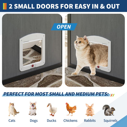 Garvee Large Outdoor Cat Enclosure for Multiple Cats - Weatherproof Catio with UV Cover, Platform & Side Door