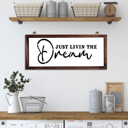 20 Pcs Saying Stencils for Crafts,Reusable Motivational Wood Burning Stencils for Painting on Wood Walls Canvas Fabric Paper