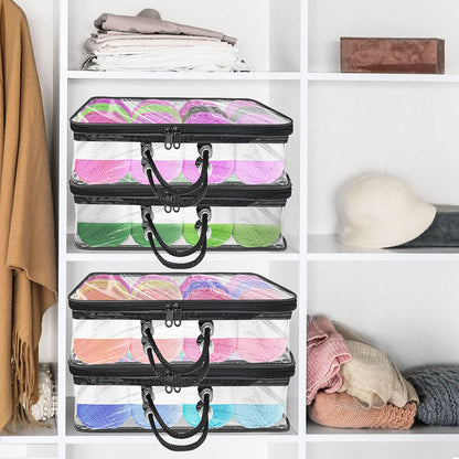 Yarn Storage Bags 3 Pack, Clear Yarn Storage Organizer 12x16x4 Inches