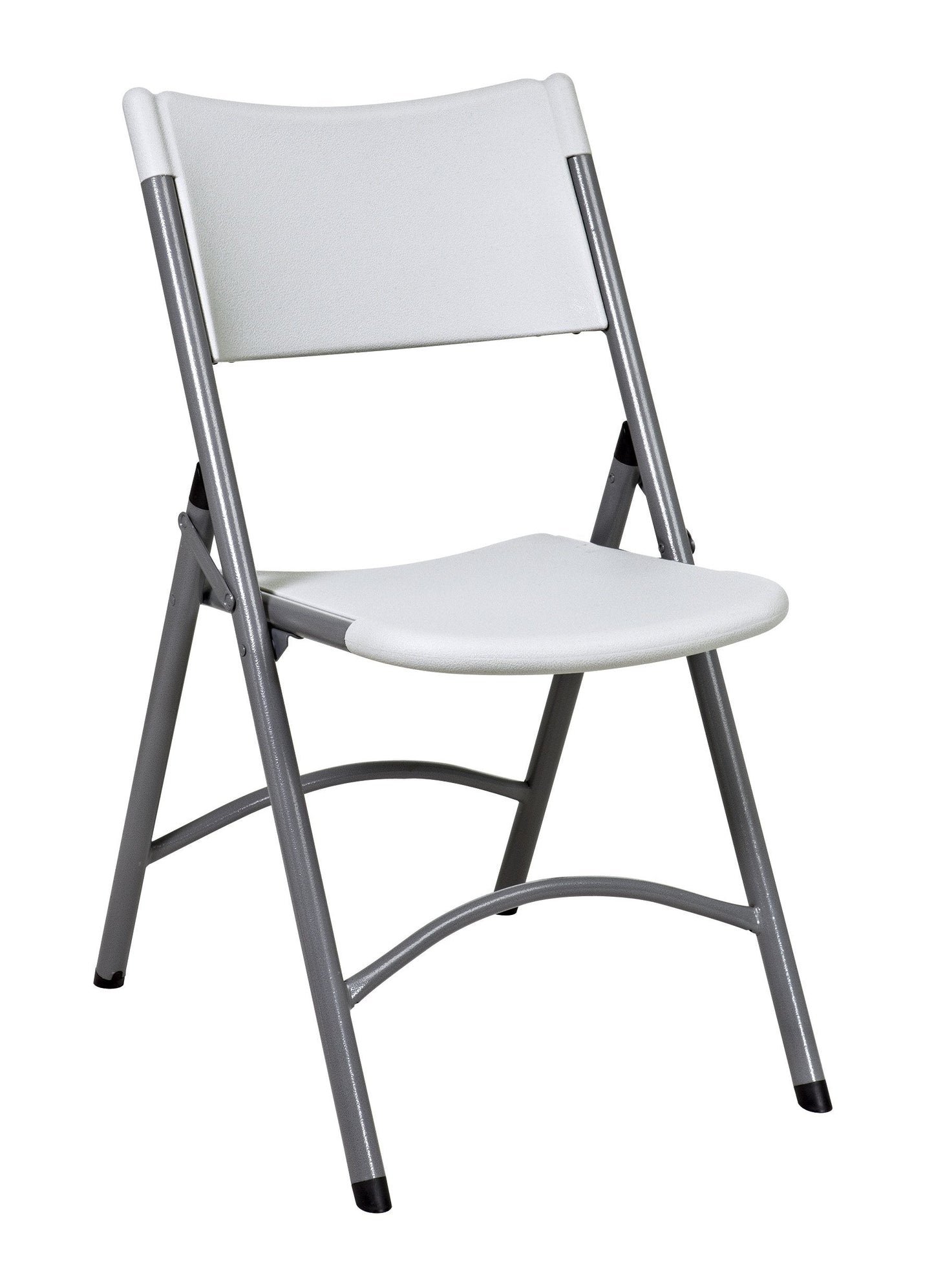 Office Star Resin Furniture for Indoor or Outdoor Use, 4-Piece Set, Folding Chairs Light Grey