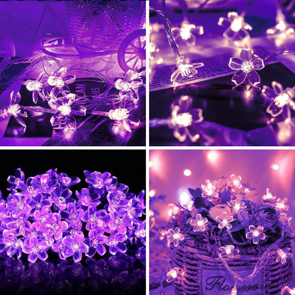 15FT 30LED ITICdecor Flower String Lights Fairy Lights Battery Operated Indoor&Outdoor Twinkle Lighting Bedroom Decor
