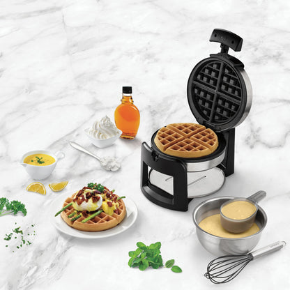 Cuisinart Round Flip Belgian Waffle Maker, 1" thick Belgian-style Waffle, WAF-F30NAS