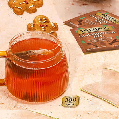 Twinings Christmas Holiday Variety Tea Bag Pack (40 Count) 4 Flavours Include Christmas Tea, Winter Spice, Gingerbread Joy, Peppermint Cheer, Seasonal Gift for Her, Him, Family, Friends