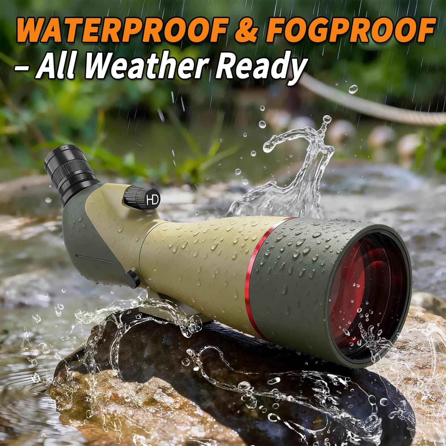 WOSPORTS 25-75x85 Spotting Scopes with Tripod, Carrying Bag, Phone Adapter, HD BAK4 Porro Prism, Waterproof Spotter Scope for Hunting, Target Shooting