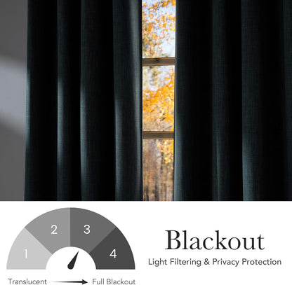 NICETOWN Blackout Curtains - Greyish Blue Privacy Panels for Living Room & Bedroom | 63 Inches Long, 2 Panels