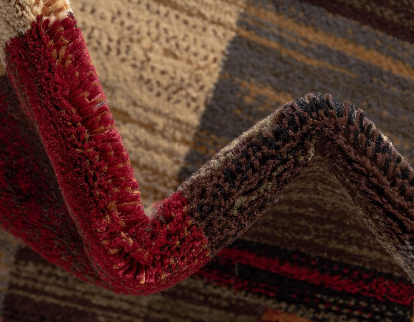 Unique Loom Barista Collection Area Rug - Gava (7' 10" x 10' Rectangle, Multi/ Brown)