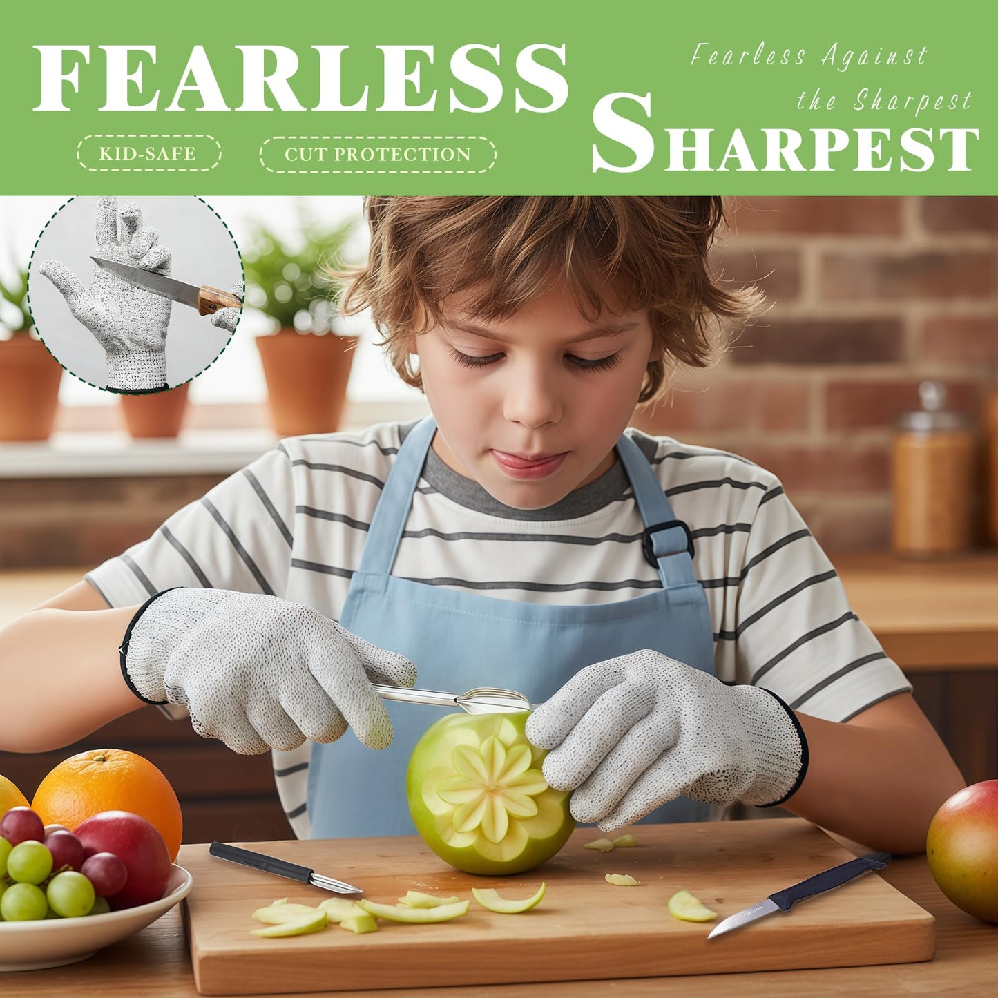 48-Piece Stainless Steel Fruit & Melon Carving Tools Set with Gloves - Watermelon Sculpting Kit, Ergonomic Handles, Portable Case for Culinary Arts, Sculpting, Peeling