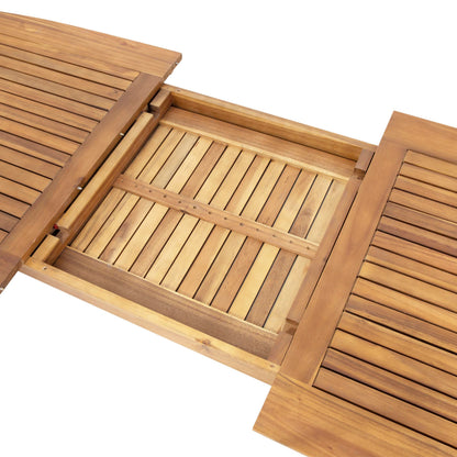 Christopher Knight Home Stamford Outdoor Acacia Wood Expandable Dining Table, Teak