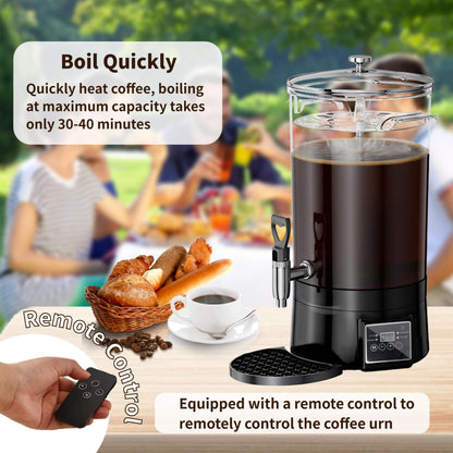 GKFF Commercial Coffee Urn Hot Beverage Dispenser Coffee Maker, Food-grade Plastic 26 L 170 Cups, Hot Chocolate Machine, Electric Percolator for Catering Hot Water for Hot Cocoa, Drink, Tea, Juice