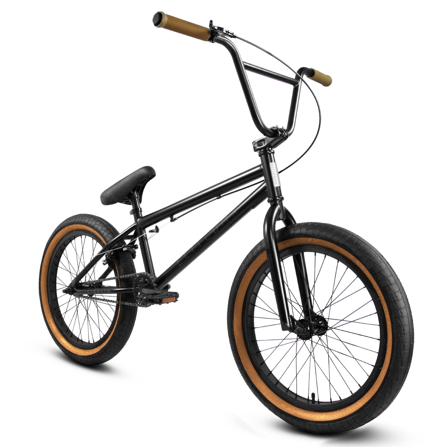 Elite BMX Freestyle Bike, Durable Steel Frame, Available in 16", 18", and 20" Sizes. New Sizes 26" and 29" BMX Bicycles. (Black Gum, 20")