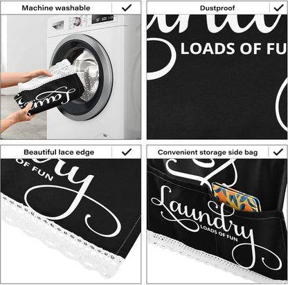 Laundry Loads Of Fun Machine Cover, Dryer Top Covers Anti-Slip Fridge Dust Cover, Roller Washing Machine Top Cover