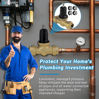 1-1/4 Inch 114-NR3XL Pressure Reducing Valve, with Double Internal Thread Pipe NPT Connection, Suitable for Zurn 1-1/4" NR3XLDULU Reducing Valves, Comes with Stainless Steel Screen and 2 gaskets