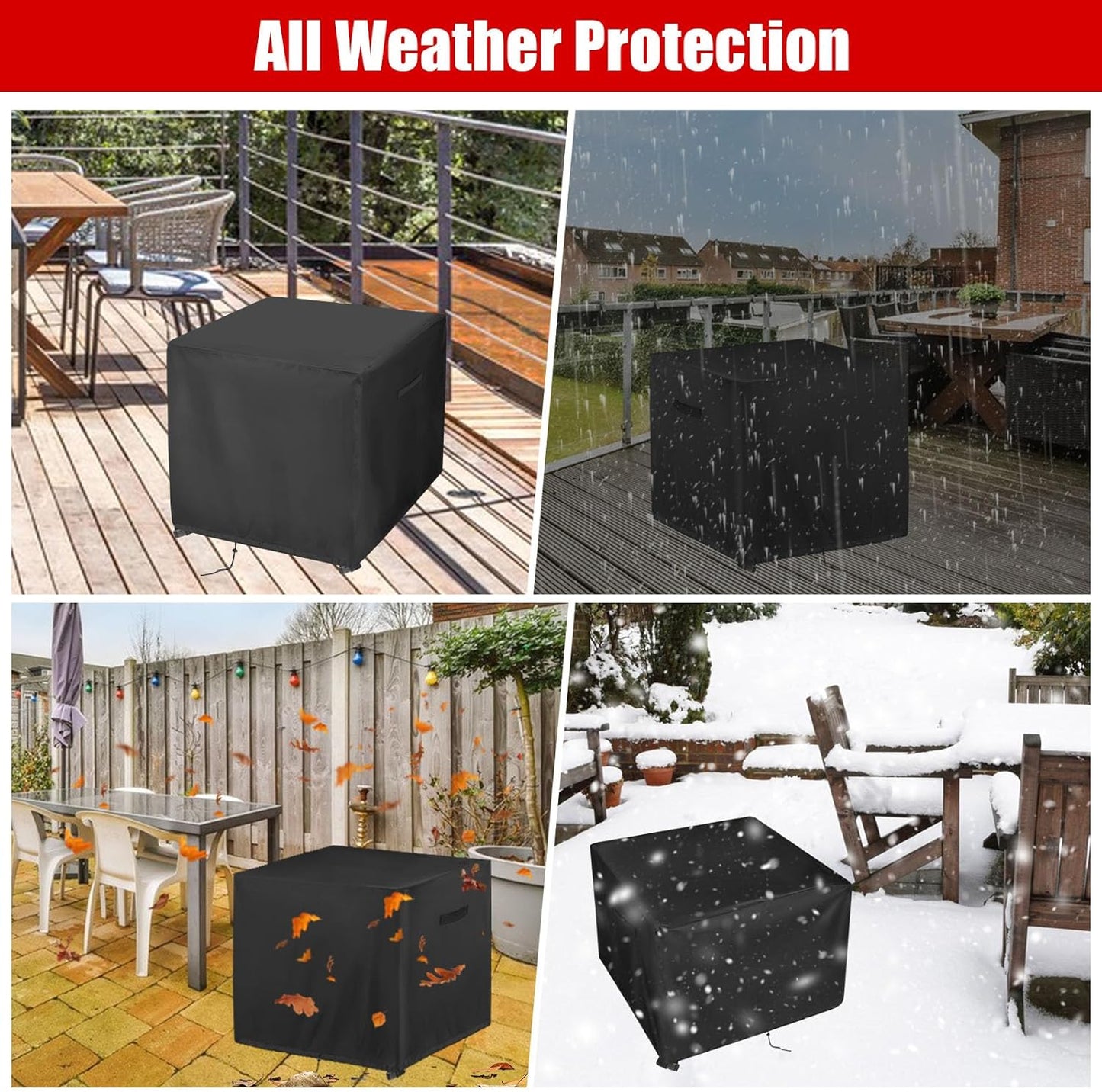 Outdoor Single Burner Stove Cover for GasOne 200K BTU Propane Burner, Waterproof Cover for Home Brewing, Turkey Fry
