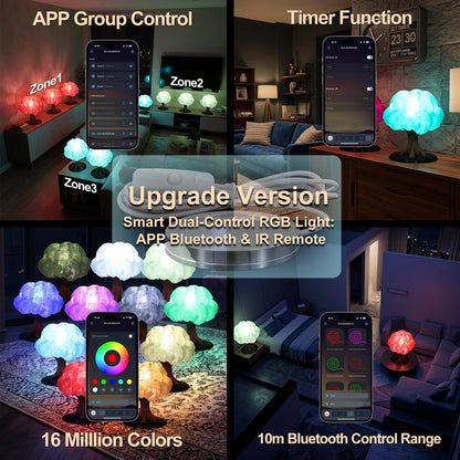 Smart LED Lamp Kit 001 for Bambu Lab 3D Printing,IR&APP Control RGB Puck Light,DIY Hardware for MakerWorld Models, Timer & Group Control,MH001 USB 5V Small Round Lamp Kit for 3D Printed Light(2 Pack)