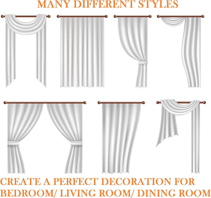 Elegant Comfort Luxury Sheer Curtains, Window Treatment Panels with Rod Pocket for Kitchen, Bedroom, Living Room,
