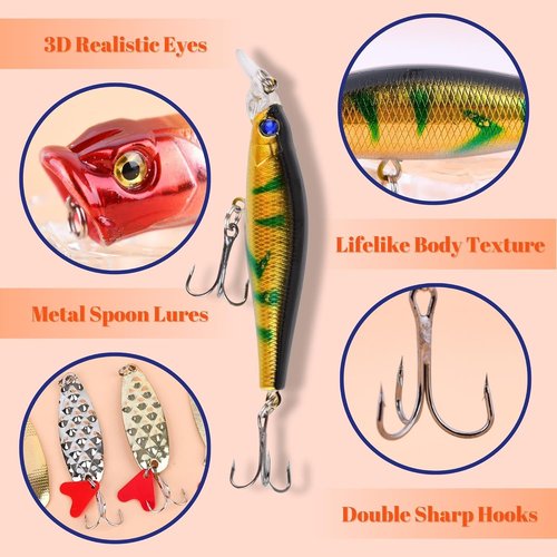 Advent Calendar Fishing Lures - 24-Day Countdown Set for Men & Teens | Perfect Christmas Gift 2025