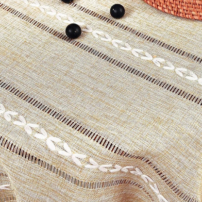17.7 39.4inches) Bedside Table Cloth with Tassel Small Table Cover for Nightstand,Bedside Table TV Microwave (Coffee, *
