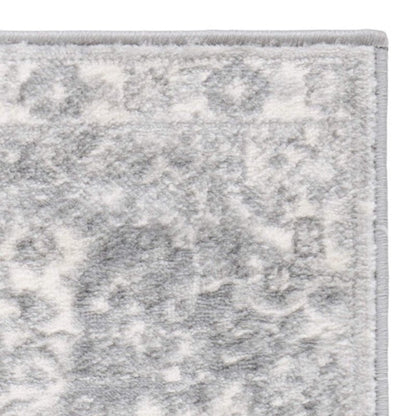 SAFAVIEH Brentwood Collection 2' x 4' Grey/Ivory BNT802F Medallion Distressed Non-Shedding Living Room Bedroom Accent Rug