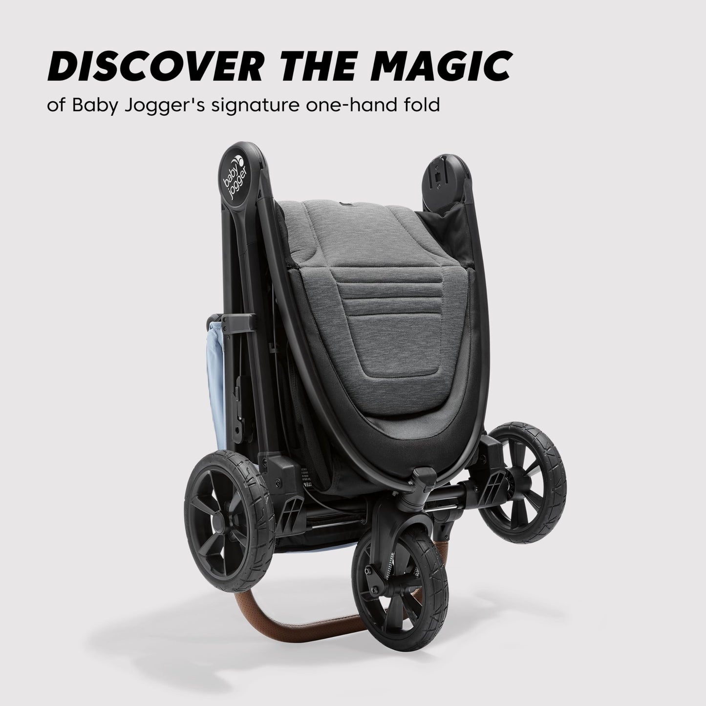 Baby Jogger® City Mini GT2 Single Stroller, Eco-Friendly Series, Baby Stroller with Four-Way Use with the Included Infant Car Seat Adapters, Leatherette Handle and Belly Bar, Slate Fog