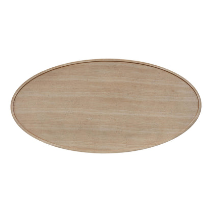 Tov Furniture Eclipse Textured Faux Travertine Indoor/Outdoor Coffee Table
