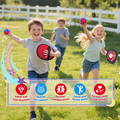 Twinkoo Toss and Catch Ball Game Set for Kids 3-5, Kids Toddler Baseball Glove & Catch Ball Toys,Kids Outdoor Games for Family, Toys for Beach Pool Yard Outside, Birthday Gift for Ages 3 4 5 6 7 8-12