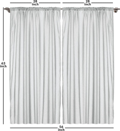 Ambesonne Animal Cartoon Curtains, 2 Panel Set for Living Room Bedroom, Heart Shaped Pink Balloons Design, 28" x 63",