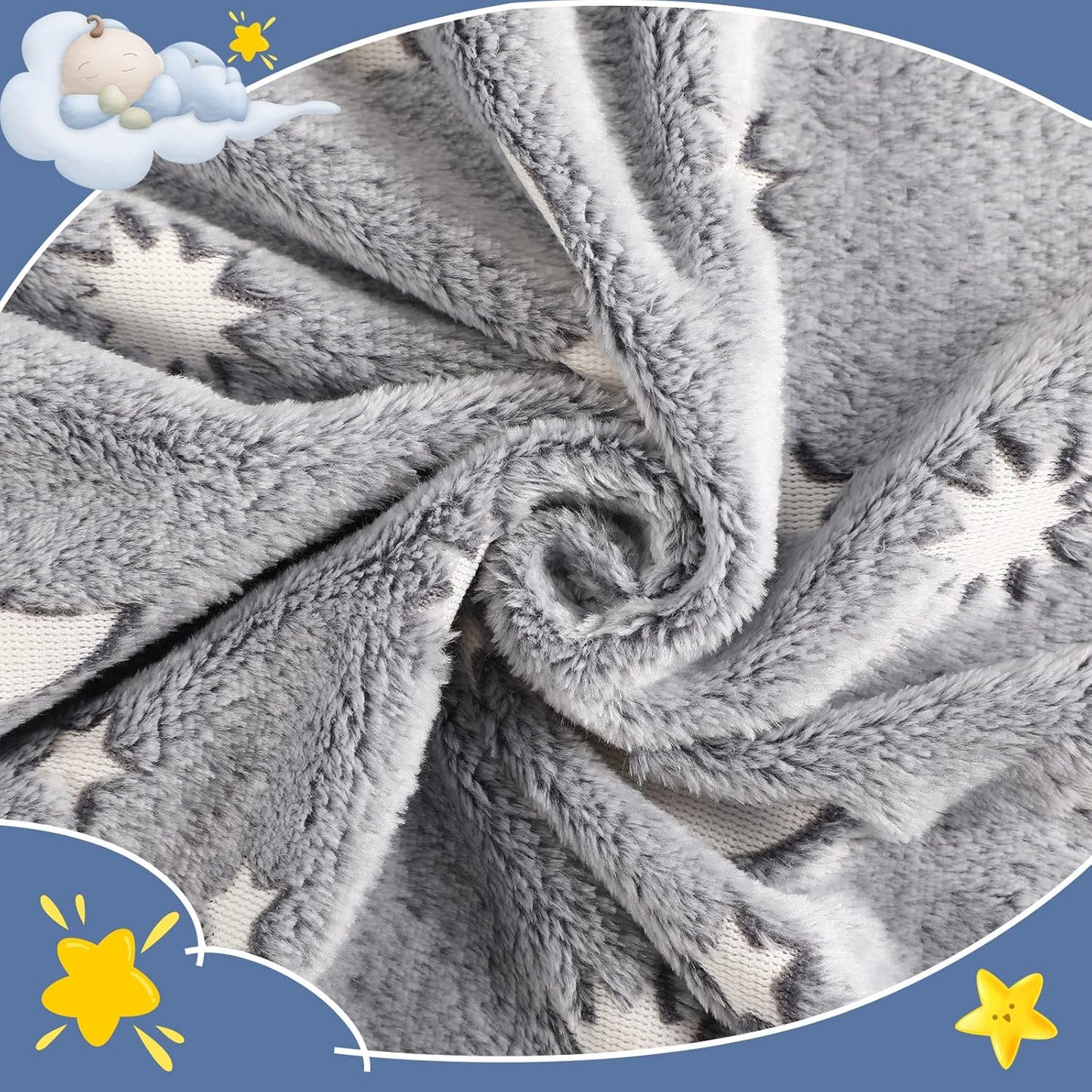2 47 59 Inch Pcs Glow in the Dark Throw Blanket Christmas Birthday Gifts for Kids, Flannel Fleece Soft Warm Kid Throw