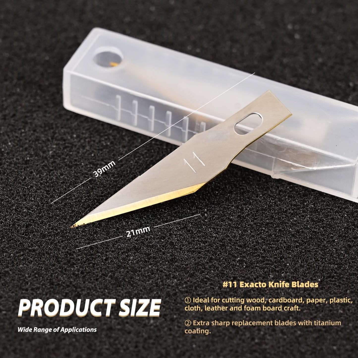EHDIS Exacto Hobby Knife Set, Precision Art Craft Utility Knife Kit with 10PCS # 11 Titanium Coated Blade Refill for Working-Stencil, Scoring, Scrapbooking, Architecture Modeling, Crafting